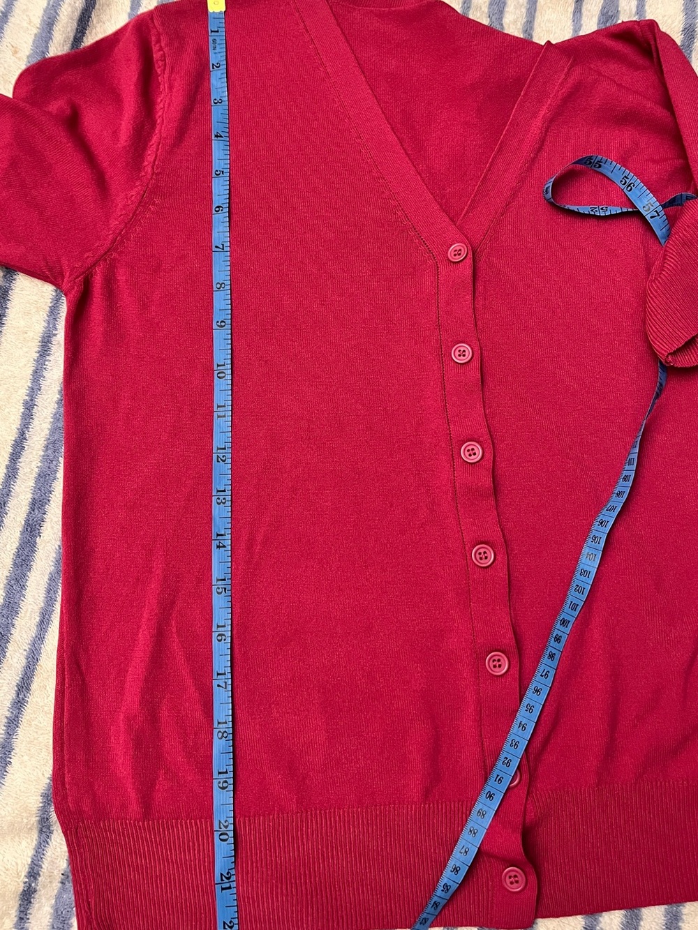 Lightweight Button-Front Short Sleeve Top — Raspberry - Picture 4 of 5
